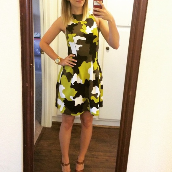 michael kors camouflage dress